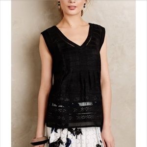 Anthropologie Maeve Ladder Lace Top